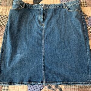 Talbots Classic Blue Denim Skirt